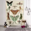 Wandteppiche Nordic Psychedelic Butterfly Tapisserie Wandbehang Bohemian Hippie Hexerei Tarot Science Fiction Room Home Decor 221006