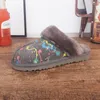 Australische klassische Pufferpelz -Slipper Australien Stiefel Sandalen Ziege Coquette Haut Schafsleder warme pelzige Flusenrutschen Martin Booties
