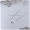 Pendant Necklaces 925 Sterling Sier I Love U Statement Necklaces Heart Shape Zircon Womans Jewelry Charm Pendant Necklace F Mjfashion Dheve