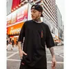 Homens camisetas Oversized Camisetas Hip Hop Monstro Diabo Impressão T-shirt Algodão Meia Manga Casual Verão Tees Top Drop Shipping Roupas Atacado T221006