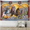 Tapisses Médiéval Warrior Tapestry Mur suspendu ancienne culture imprimé Hippie Cloth Home Decor Vintage 221006