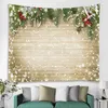 Tapisserier Jul Tapestry Snow Scene Warm Family Wall Hanging Backdrop Home Room Decoration Gift Happy Year 221006