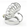 Nxy Chastity Devices New Ergonomic Design Stainless Steel Male Device Cock Cage Virginity Lock Penis Ring Bel 220829