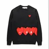 Play Designer Sweats à capuche pour hommes Mode Coeur Badge Sweat Tendance Coton Top Vêtements Étiquette Complète 11 31