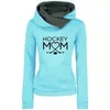 Kadın Hoodies Sweatshirt Hoodies Kadınlar Hokey Anne Mektupları Yazdır Hoodies Kadın Üstleri Kawaii Sweatshirt Femmes Pamuk Desen Cepleri Hoody T220929