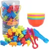 STEM Toys Color Classification and Sensory Training Counting Matching Game with Sorting Cups Preschool Education Learning Set