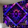 Wandteppiche Psychedelic Dreamcatcher Mond Feder Tapisserie Hippie Große Böhmische Mandala Wand Tuch Teppich Decke Zimmer Dekor 221006