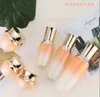 100ML Lotion Bottle Orange Glass Pump Bottle Shampoo Face Cream Essential Oil Container Empty Jars Soft Tube Cosmetic Packaging