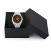 손목 시계 레오파드 쿼츠 시계 동물 피부 프린트 독점 소년 손목 디자인 스테인리스 야외 저렴한 손목 시계