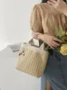 Bolsas de compras Bolso para mujeres Canvas de verano Minory Bordery Letter Leisure Simple Handbag portátil