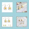 Dangle Chandelier Women Fashion Fried Eggs Dangle Earrings Zinc Alloy Cute Cartoon Egg Jewelry Funny Earring Summer Beach Lulubaby Dhzco