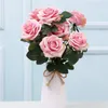 Decorative Flowers 10 Heads/Bouquet Artificial Rose Flower Bouquet Simulation Home Office Floral Decor Wedding Festival Fake