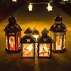 Titulares de vela 1 PC Holder de Natal Retro Festival Gift Lanterna Decoração de desktop lanterna de natal