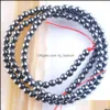 Materiali magnetici Nero Nessun materiale magnetico Pietra ematite Perline a sfera tonda 2 3 4Mm Per creazione di gioielli fai da te Collana Brac Mjfashion Dhxvo