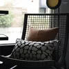 Pillow DUNXDECO Modern Luxury Cover Decorative Case Gray Black Stone Graphics Artistic Waist Coussin Sofa Chair Bedding