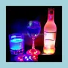 Matten kussens knipperen gloed LED -fles Sticker Coaster Lights Flashing Cup Mat voor kerstfeest Wedding Bar Vaas Decoratie Licht Dro DHXPO