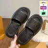 Womens chinelos plataforma slides designer mulheres sandálias de praia bordada lona cordeiro couro moda senhora luxo verão interior ao ar livre com caixa