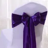 Elastic Chair Band Covers Sashes For Wedding Party Bowknot Tie Chairs sash Hotel Meeting Wedding Banquet Supplies 21 Colors LYX48