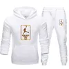 Sportswear Hoodies Hosen Mit Kapuze Trainingsanzug Patchwork Schwarz Solide Marke Herbst Winter Hoodie männer set/S/M/L/XL/XXL/XXXL