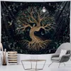 Tapestries etnic kast tapestry trippy pareo växt stor strandhandduk filt yoga bordduk vägg hängande dekor sol gardin träd av liv 221006