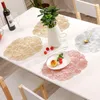 Tapis de table set de table ensemble de 4 PVC lavable pour salle à manger tapis de décoration antidérapant dans les accessoires de cuisine tasse vin pad