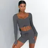 Aktiva upps￤ttningar HIPSESTE BANDAGE S￶ml￶s Yoga Set Women Sportswear Workout Clothes Athletic Wear Sports Gym Leggings Fitness Bra Top Suit