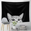 Tapestres gatos olhando para sua parede de tapeçaria pendurada fofocas de fofocas de decoração de dormitório 95x73cm 221006