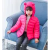 Jassen schattige babymeisjes winterkleding kinderen licht naar beneden jassen met oor hoodie lente meisje jas peuter kinderen kleding voor jongensjas 2201006