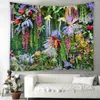 Tapestries Tropical Plant Grass Tapestry Flower Green Wall Hanging Cloth Bohemian Art Home Decor Printing Carpet Yoga Mat