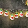 Decorações de Natal Lâmpadas LED Bateria leve alimentada por Papai Noel Floca de neve Luzes de floco de neve Decoração para noturno atacado