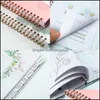 Notepads Notepads 2022 FL English Wedding Plan Book Book Highlue Notebook A4 Schede Coil Coil Travel Spiralizer Drop D DHX9Z