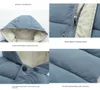 Down Coat Young Childrens Winter Down Jackets Fashion Boys Girls Cottonpadded Hooded Parkas Kids Ytterkläder Långa rockar Teenage Overcoats 2201006