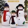 Juldekorationer Snowman Doll present Shopping Mall Counter Window Desktop Scene Layout Decoration Ornament Home Decor Navidad 2022