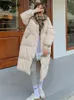 Women Down Down Parkas Syiwidii ​​Long Parkas Winter Puffer Jacket Mulheres engrossarem casaco de bolha quente Oversized Outerwear