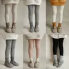 Leggings Tights Spring Autumn Baby Girls Sticked Warm Korean Style Solid Color Kids Skinny Trousers Children Elastic Pants 221006