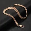 Link Bracelets 4.5mm 585 Rose Gold Color Foxtail Chain For Women Girls Weaving Bracelet 20cm Wrist Jewelry Gifts DCB67