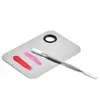 Home Supplies Beauty Stainless Steel Makeup Nail Eye Shadow Foundation Mixing Palette Spatula Cosmetic Tool SN4204