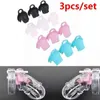 Nxy Chastity Devices Nouveau 3pcs / set Spaceraccessories Cock Cage Lock Ring pour Cb3000 Cb6000 Cb6000s 220829