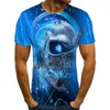 Mens T Shirts Funny Skull T-shirt 3D Punk Style Boy Clothing Summer Fashion O-Neck Top XL Streetwear