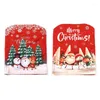 Chair Covers Christmas Dining Santa Snowman Elk Slipcovers Seat Back Cover