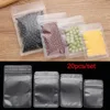 Opbergtassen 20 pc's plastic transparante zelfafdichting matte ritssluiting verpakking zakreclosbare zakjes