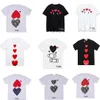 Play Designer Men's T Shirts Fashion Women's CDG Short Sleeve Heart Badge Top Clothes XS-S-M-L-XL-XXL-XXXL-XXXXL