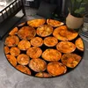 Carpets Tree Rings Round Carpet For Living Room 3D Dry Wood Parlor Kids Bedroom Chair Rugs Bathroom Non-slip Mat Alfombra Tapetes