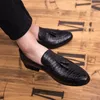 Luxury brogue Oxford shoes pointed toe leather shoes rhinestone carved tassel sequins metal buckle high-end men fashion formal casual slip-on shoes multi-size 38-47