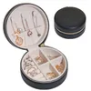 Jewelry Pouches 2022 Round Leather Storage Box Earrings Ring Necklace Pearl Creative Travel
