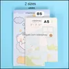 Notepads Cute Waterproof Notebook B5 Soft Leather Simple Cartoon Notepad Pvc Creative Student Diary Good Writing Quality Colors Gift Dhay4