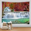 Tapestries 3D Printing Waterfall Landscape Tapestry Tropical Forest Plant Tree Nature Scenery Home Living Room Bedroom Asthetic Decor