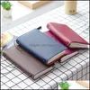 Bloc-notes Bloc-notes Journal de voyage Série simple Carnet de taille standard Organisateur en cuir véritable rechargeable Cowe Diary Sketchbook Drop Dht6V