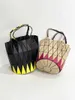 Shoulder Bags handBags Limited Edition Lattice Color Contrast Women's Portable Vegetable Basket Bag Bucket Bag 220909