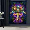 Tapestries Psychedelic escent Portrait Tapestry Wall Hanging Witchcraft Hippie Tapiz Bohemian Dormitory Home Decor 221006